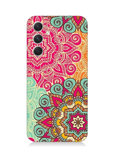 Samsung Galaxy A14 Uyumlu Silikon Kılıf Tribal Mandala Çiçek