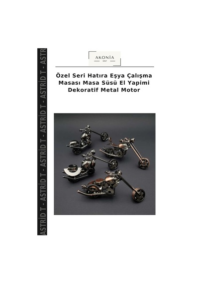 Özel Seri Hatıra Eşya Çalışma Masası Masa Süsü El Yapimi Dekoratif Metal Motor