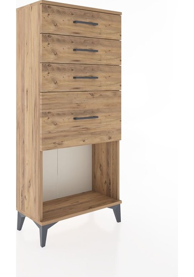 Hyperion Dolap 4 Çekmeceli 60x44x134 Çam-çam Çam