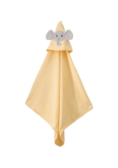 Elefun Friends 3d Kapüşonlu Bebek Havlusu 3d Fil Nakışlı,soft Cotton, 80x90 CM 0 12 Ay Sarı 0 - 1 Yaş