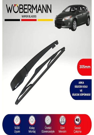 Wöbermann Ford Focus Hb Mk3 2012-2014 Arka Silecek Kolu Ve Süpürgesi Komple