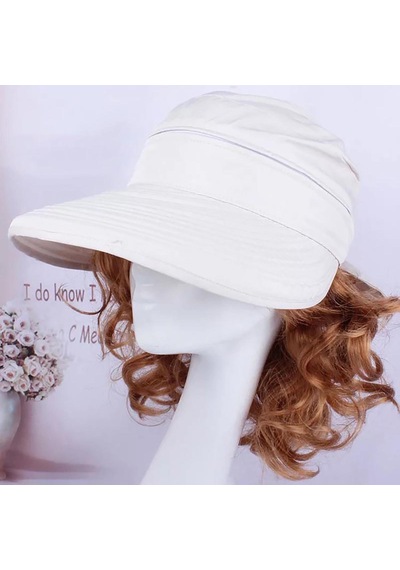 Dachuang Yaz Moda Kore Tarzı Şapka Açık Hava Plajı Güneş Koruma Tasarım Şapkası Arkadaş Aile Komşuları Hediye White