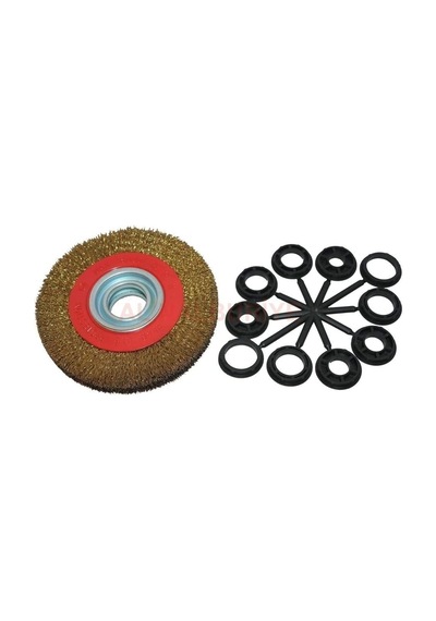 Hawk 10107 Daire Fırça Sarı Telli 175x25 MM