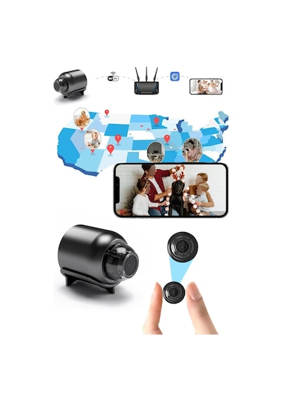 Ev Ofis Araç İçi Güvenlik Kamerası Mini Evcil Hayvan Ev İzleme Kamerası Mini 1080p Wi-fi Uzaktan İzleme Ses Görüntü Kamera