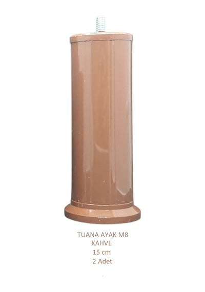 Tuana Ayak 15 cm M8 Cıvatalı Kahve (2 Adet)