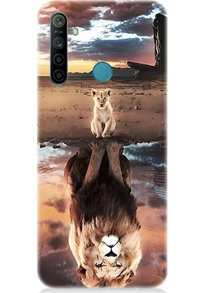 Realme 6i Uyumlu Silikon Kılıf Yavru Aslan Ve Yansıması