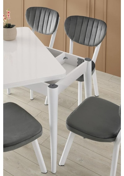 Rüya Elma Mdf Mutfak Masası Sandalye Takımı 60x100