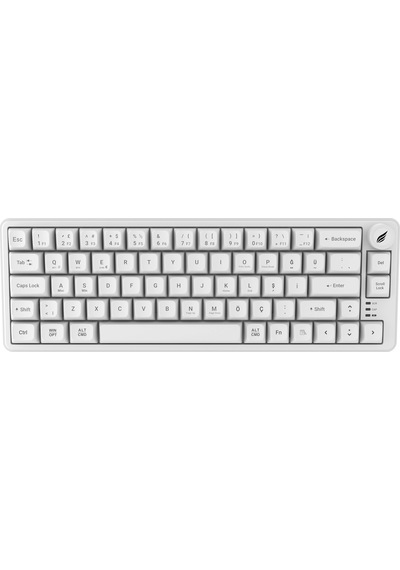 Hawk Gaming Hk251 Membrane Rgb Kablosuz/bluetooth Beyaz %65 Türkçe Gaming Klavye