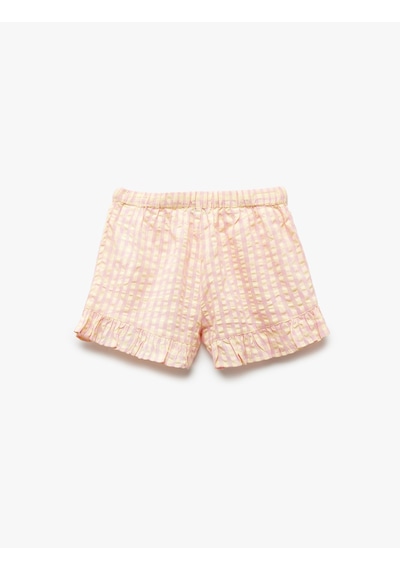 Koton Bol Kalıp Beli Bağlamalı Pötikareli Fırfırlı Şort Pijama Altı Pembe Desenli 5slk80027mw Pembe Desenli Koton Bol Kalıp Beli Bağlamalı Pötikareli Fırfırlı Şort Pijama Altı Pembe Desenli 5slk80027mw Pembe Desenli