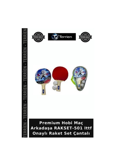 Premium Hobi Maç Arkadaşa Rakset-501 Ittf Onaylı Raket Set Çantalı Çok Renkli