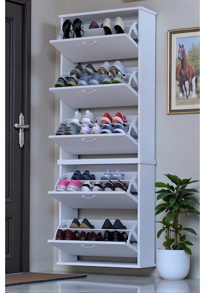 Eliusta Sho Beş Düşer Kapaklı Ayakkabılık Beyaz Renk 72 Cm Asma 72x193x26 Cm Ayakkabılık Beyaz Eliusta Sho Beş Düşer Kapaklı Ayakkabılık Beyaz Renk 72 Cm Asma 72x193x26 Cm Ayakkabılık Beyaz