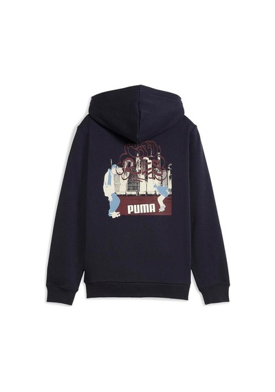Puma Mid 90s Full Zip Çocuk Lacivert Kapüşonlu Ceket Lacivert