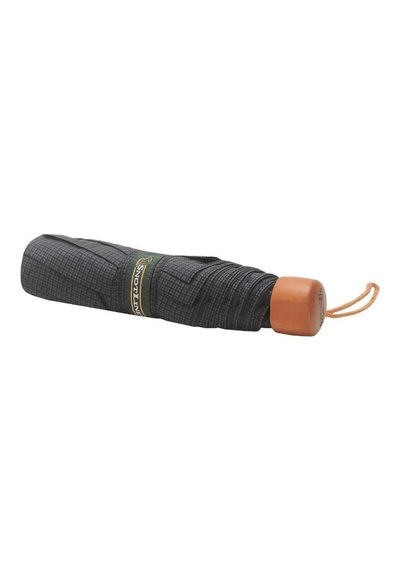 Baginn April Lüx Şemsiye Süper Mini Kare Çizgili Füme 001