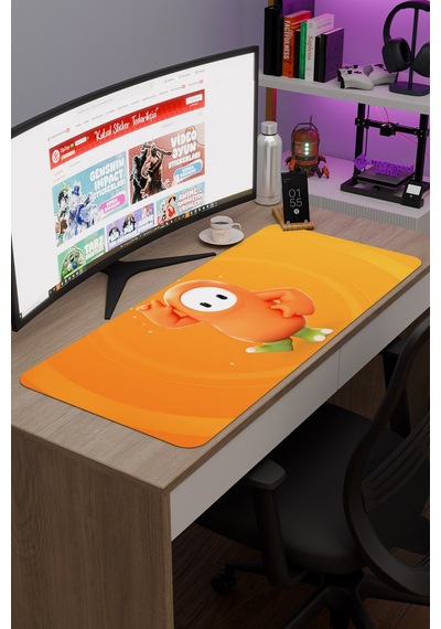 Fall Guys Kaymaz Dikişli Kauçuk Oyuncu Mousepad V2 - 90x40 Xxl Gaming Mouse Pad Fare Altlığı