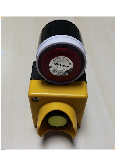Sınaıder Mini Butonlu Siren - Zilli Alarm Butonu