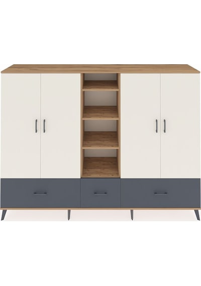 Hyperion Dolap 12 Raflı 3 Çekmeceli 4 Kapaklı 220x44x163 Çam-ayta Çam-aytaşı/antrasit Hyperion Dolap 12 Raflı 3 Çekmeceli 4 Kapaklı 220x44x163 Çam-ayta Çam-aytaşı/antrasit