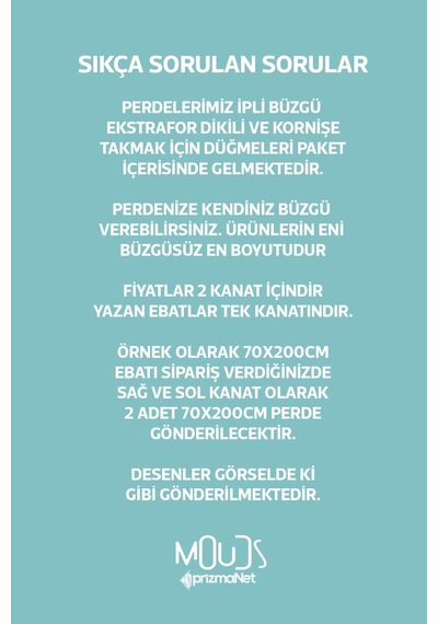 Madame Spring Desenli Süet Oturma Odası Salon Fon Perde Baskılı Ekstrafor Büzgü 2 Kanat Prd-1027 Çok Renkli