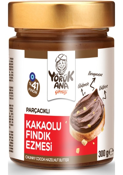 Yörük Ana Parçacıklı Kakaolu %41 Fındık Ezmesi 300 Gr