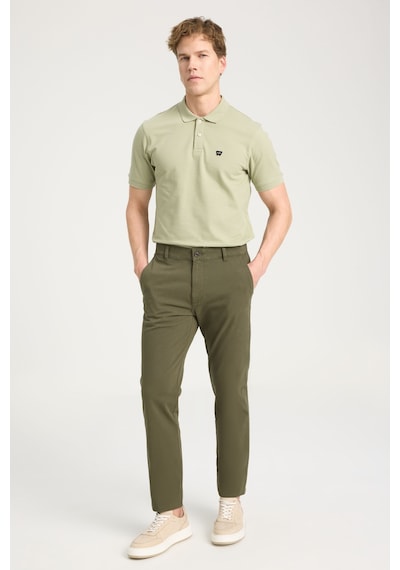Wrangler Slim Fit Dar Kesim Normal Bel Dar Paça Haki Chino Pantolon Khaki-wm01003801