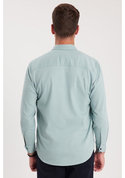 Tudors Erkek Regular Fit Rahat Kesim Çift Cepli Spor Yaka Denim Mint Gömlek-36857 Mint Tudors Erkek Regular Fit Rahat Kesim Çift Cepli Spor Yaka Denim Mint Gömlek-36857 Mint