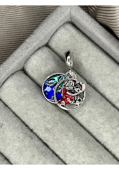 Stitch And Lilo Charm Gümüş Kaplama
