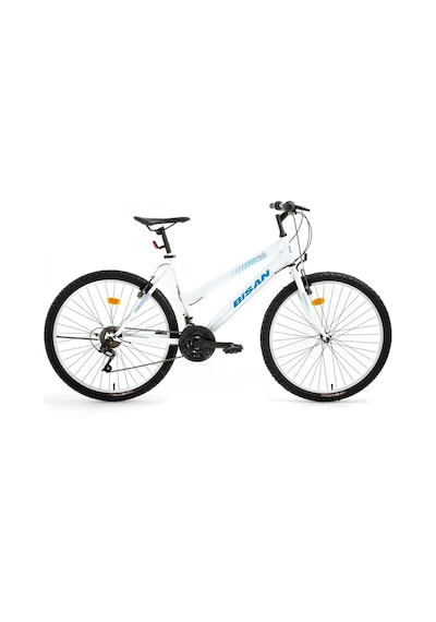 Bisan Dıscover Kadın Dağ Bisikleti 42cm V 26 Jant 21 Vites Metalik Beyaz Mavi Çok Renkli