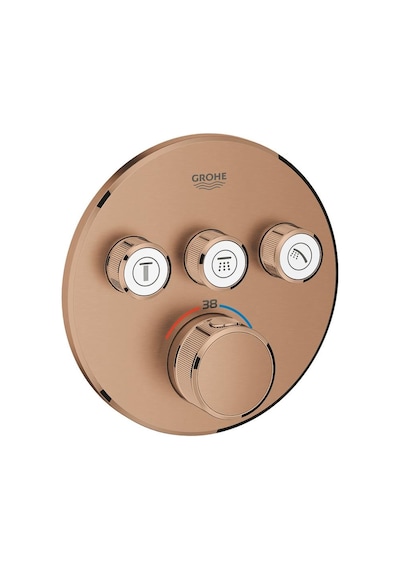 Grohe Grohtherm Smartcontrol Üç Valfli Akış Kontrollü Ankastre Termostatik Duş Bataryası - 29121Dl0 Bakır