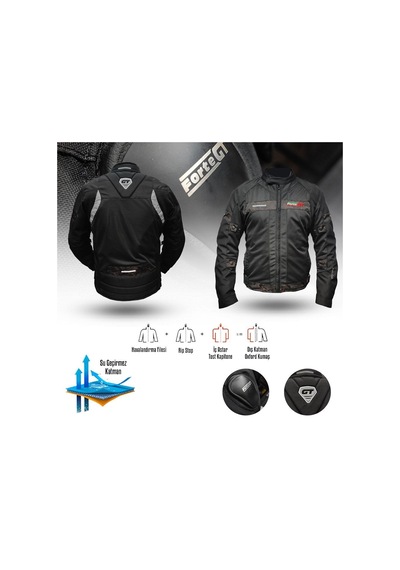 Forte Gt 2001079 Skyland 4 Mevsim Motosiklet Montu 72302 Siyah