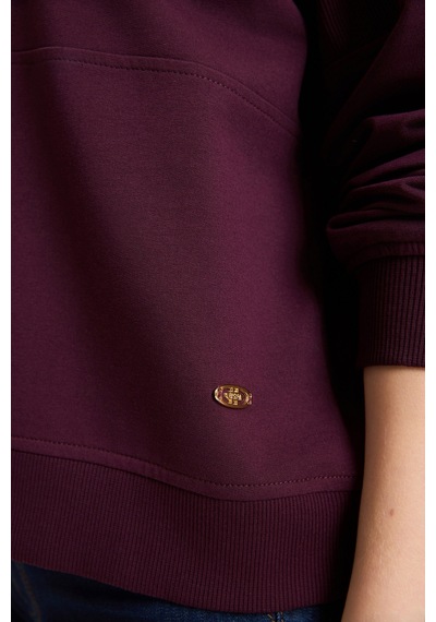 U.S. Polo Assn. Kadın Bordo Bisiklet Yaka Sweatshirt 50329004-vr180 Dark Plum