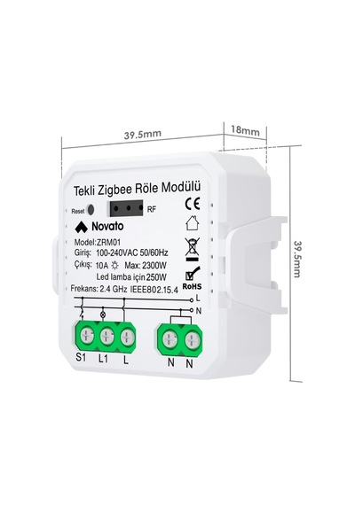 Zigbee Tek Çıkışlı Akıllı Anahtar Tuya, Smart Life, Home Assistant, Zigbee2mqtt Uyumlu Diğer