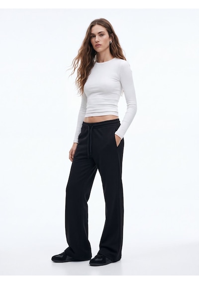 LTB Regular Fit Beli Bağlamalı Siyah Pantolon