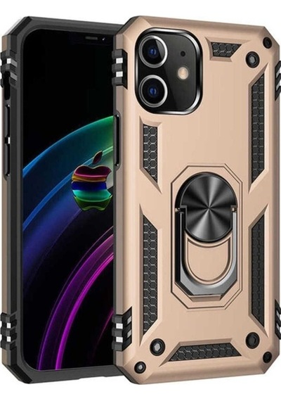 Apple Uyumlu iPhone 12 Mini Kılıf Zore Vega Kapak Gold