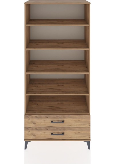 Hyperion Dolap 5 Raflı 2 Çekmeceli 88x44x195 Çam-çam Çam