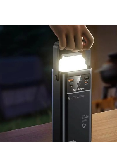 40.000 Mah Pd 22.5w 3.0 Hızlı Şarj Gerçek Taşınabilir Çoklu Kablolu İphone Android Uyumlu Powerbank-1205 BEYAZ