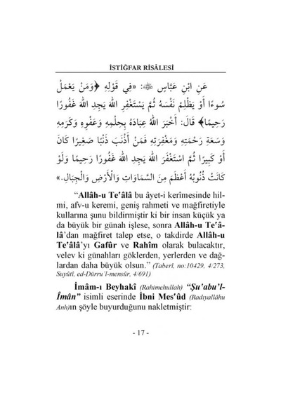 İstiğfar Risalesi | Lalegül Yayıncılık 9786054814237