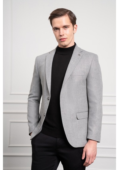 Morven Erkek Gri Yünlü Desenli Dynamic Fit Rahat Kesim Mono Yaka Ceket 25ks002007100 Gri Morven Erkek Gri Yünlü Desenli Dynamic Fit Rahat Kesim Mono Yaka Ceket 25ks002007100 Gri