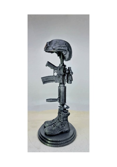 Falden Soldier Askeri Anıt Biblo Figür 20cm Gümüş