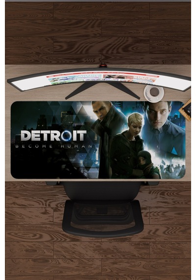 Detroit Become Human Dikişli Kauçuk Oyuncu Mousepad V1 - 90x40 Xxl Gaming Mouse Pad