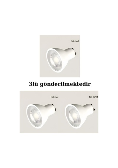 8w Çanak Led Ampul -beyaz Spot Ampülü 3lü Gönderilmektedir