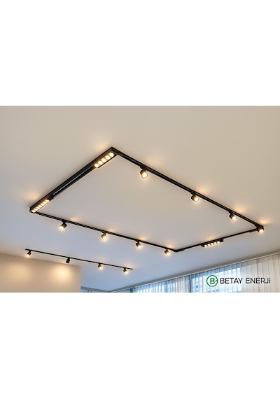 Zmr Mercekli Lineer Ray Spot 10w 900lm Siyah Kasa Lineer Led Ray Aydınlatma Beyaz
