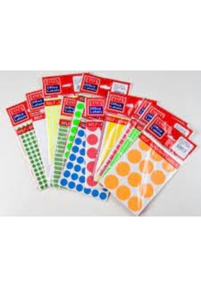 Tanex Etiket Ofc-133 Yuvarlak Turuncu 5 Li - 5 Paket Turuncu