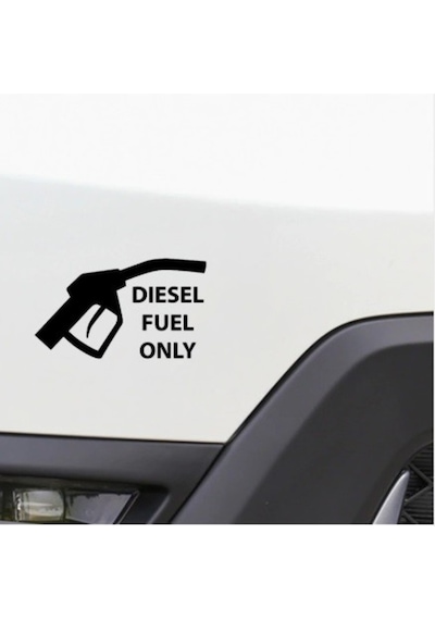Sadece Dizel Yakıt Sticker Yapıştırma Oto