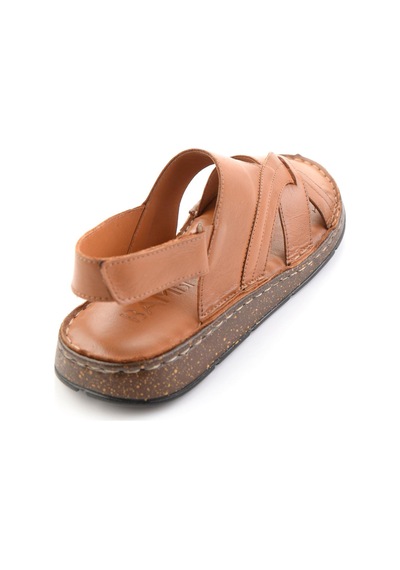 Taba Hakiki Deri Erkek Sandalet E05433011903