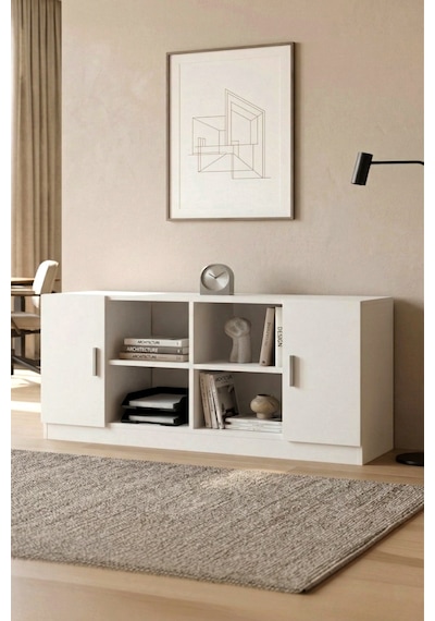 Yurudesign Vario F Ofis Kapaklı Kitaplık Dolap Beyaz VO6-W