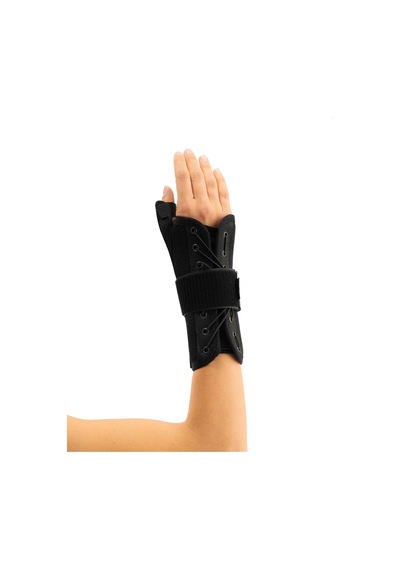 Statik Başparmak Destekli El Bilek Splinti Siyah Bedensiz Airtex Kumaş Ml-0111-024 Siyah