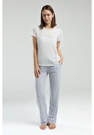 Pierre Cardin Kadın Beyaz Pijama Takımı Pc8978-s-v2 Beyaz