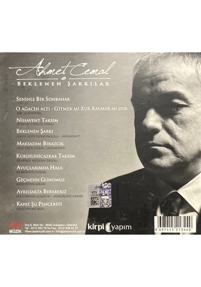 Plak Değildir Cd Dir Cd Ahmet Cemal Beklenen Şarkılar İmzalı Cd