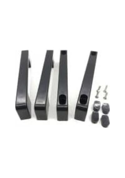 Cam Duşakabin Kare Kulp, Siyah, 140mm / 150mm / 160mm, 2 Kapaklık