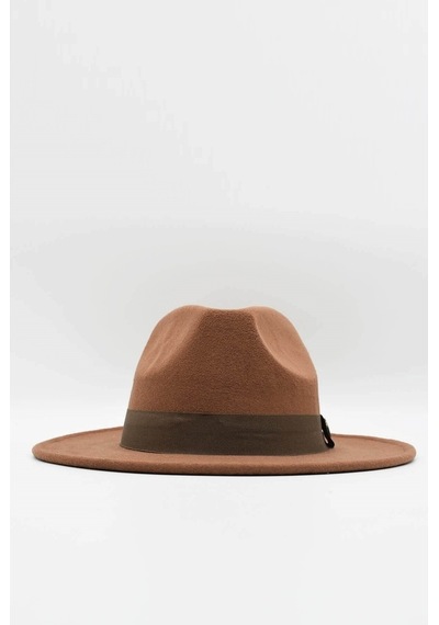 Külah Erkek Taba Şapka Trend Fötr Kovboy Fedora Şapka-Taba-Standart