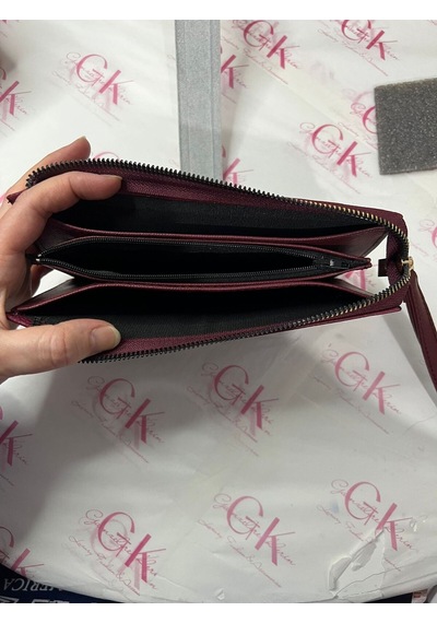Gk Gamzelirenklerim Luxury Fashıon&accessorıes El Askılı Büyük Cüzdan Premium Kalite Suni Deri Bordo